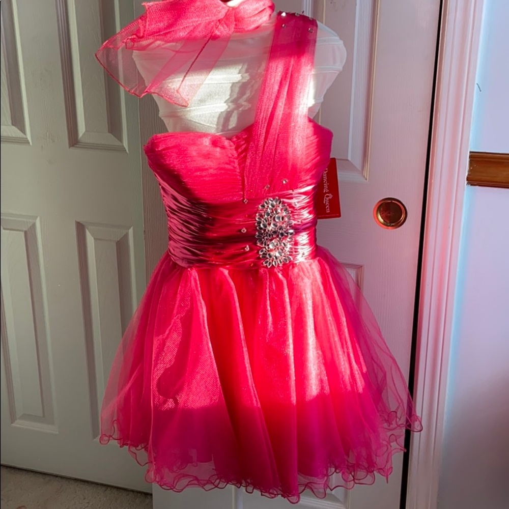 Hot pink dress